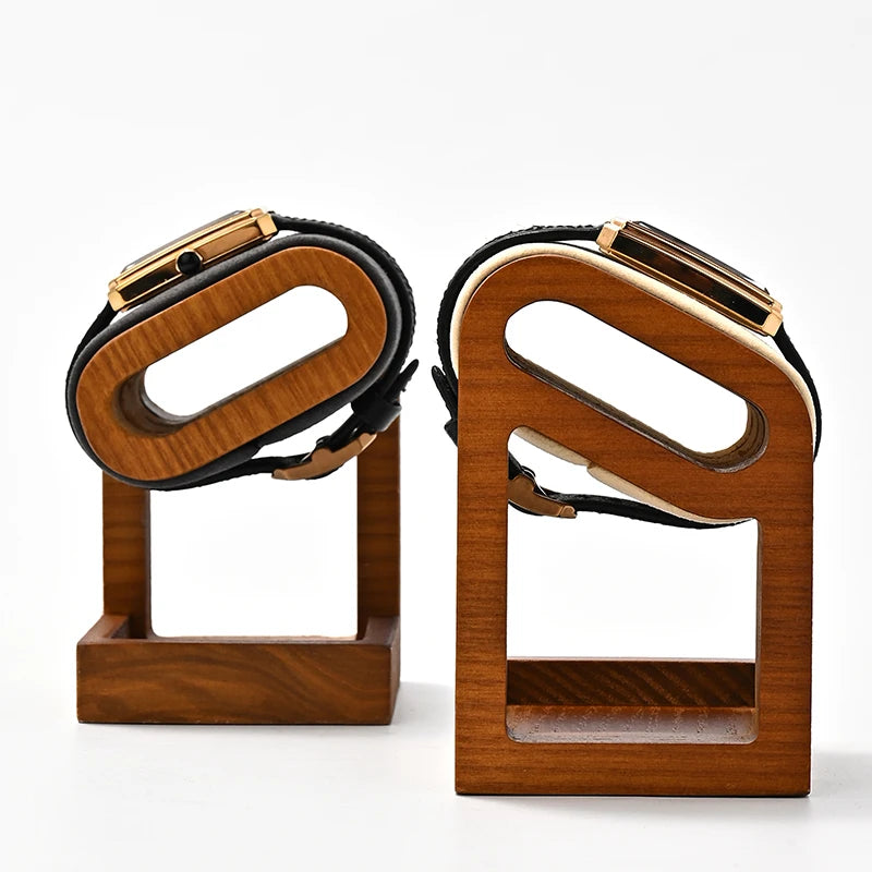 Solid Wood Watches Display Stands Base Watch Necklace Bracelet Organizer Rack Bangle Scrunchie Headband Showcase Stands