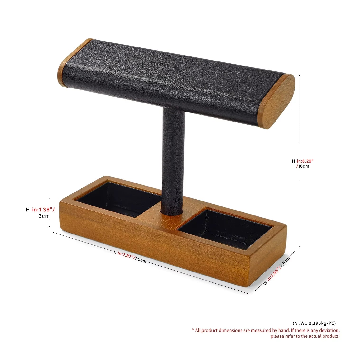 Multi-Style Wooden Watch & Jewelry Display Stand - Premium Wood Storage Velvet Pad, Organizer for Watches, Bracelets Rings