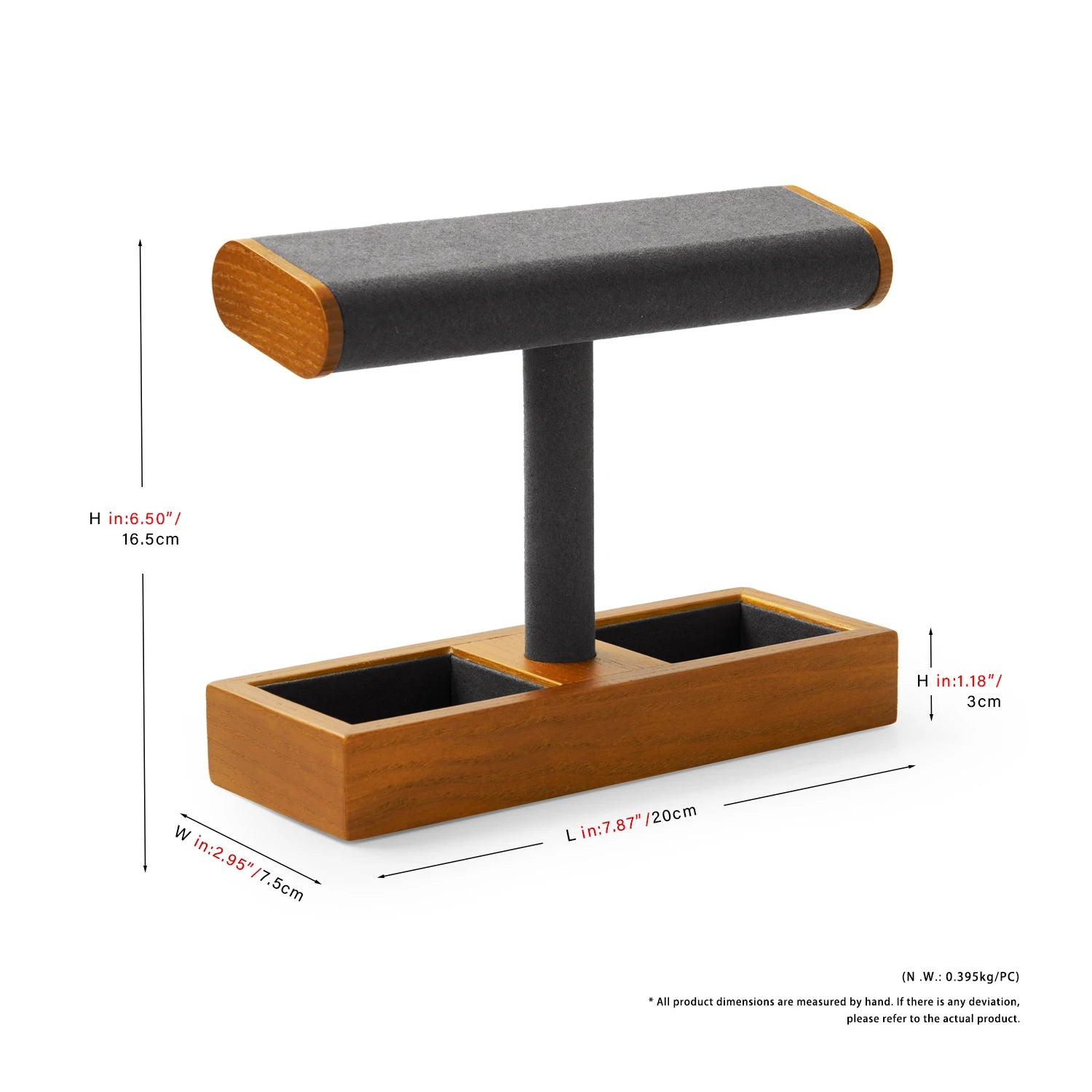 Multi-Style Wooden Watch & Jewelry Display Stand - Premium Wood Storage Velvet Pad, Organizer for Watches, Bracelets Rings