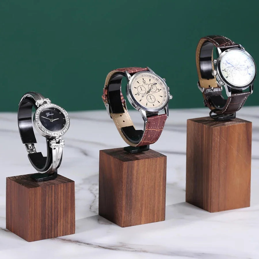 Wooden Walnut Watch Display Stand Bangle Holder Watch Organizer for Jewelry Showcase Store Counter C Watches Showing Rack