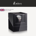 Luxry Single Watch Winder Battery Wooden Shaker Watch Box Automatic Winder Glass Storage Case Mabuchi Motro