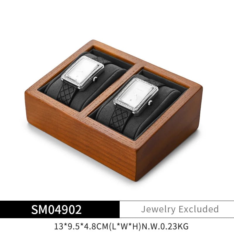 Wooden Watch Stand Storage Box Solid Wood Wrist Watch Holder Display Stand Wooden Watch Display Storage Holder Stand Box