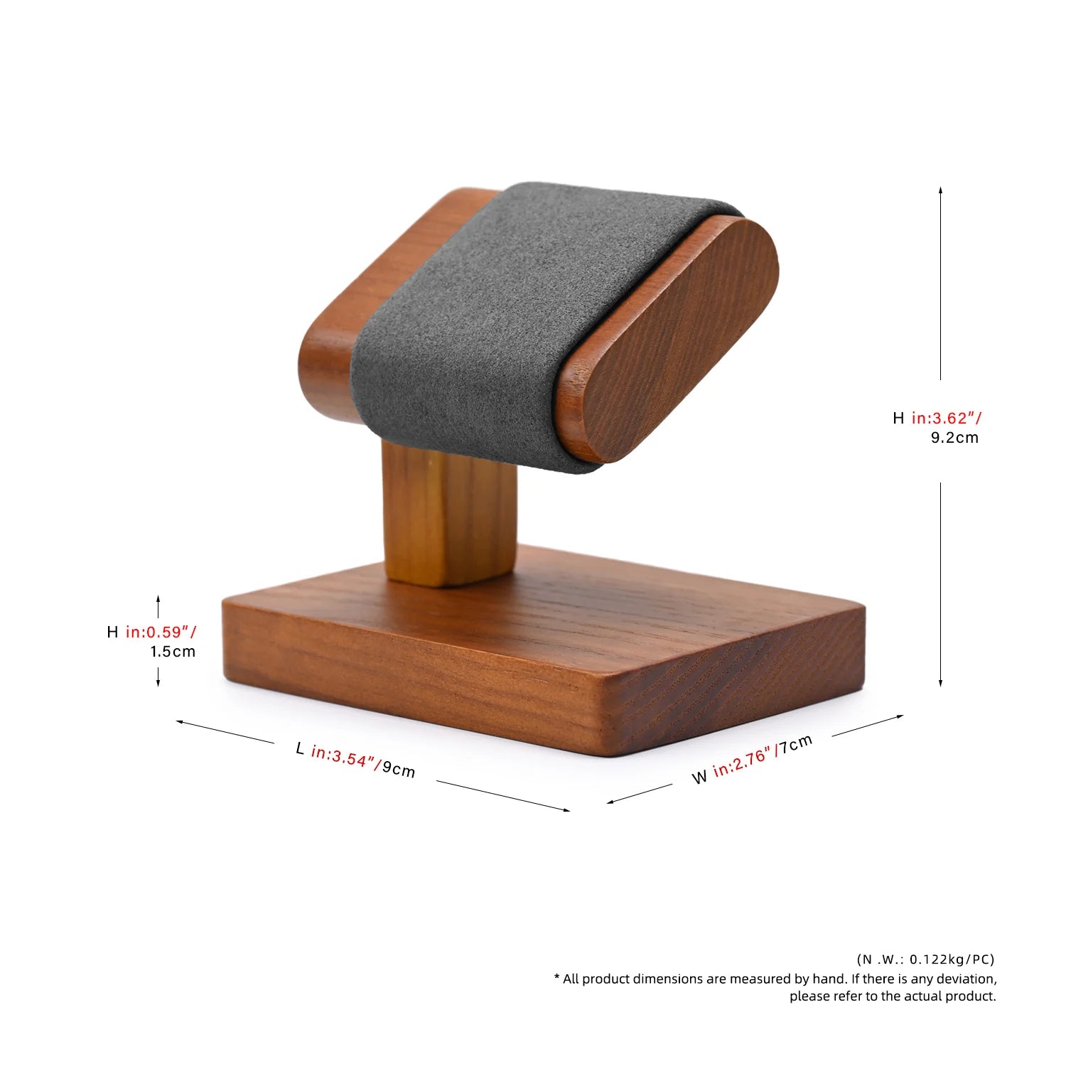 Multi-Style Wooden Watch & Jewelry Display Stand - Premium Wood Storage Velvet Pad, Organizer for Watches, Bracelets Rings
