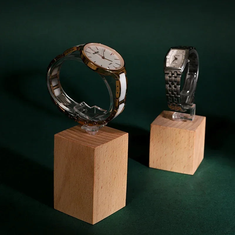 Wooden Walnut Watch Display Stand Bangle Holder Watch Organizer for Jewelry Showcase Store Counter C Watches Showing Rack