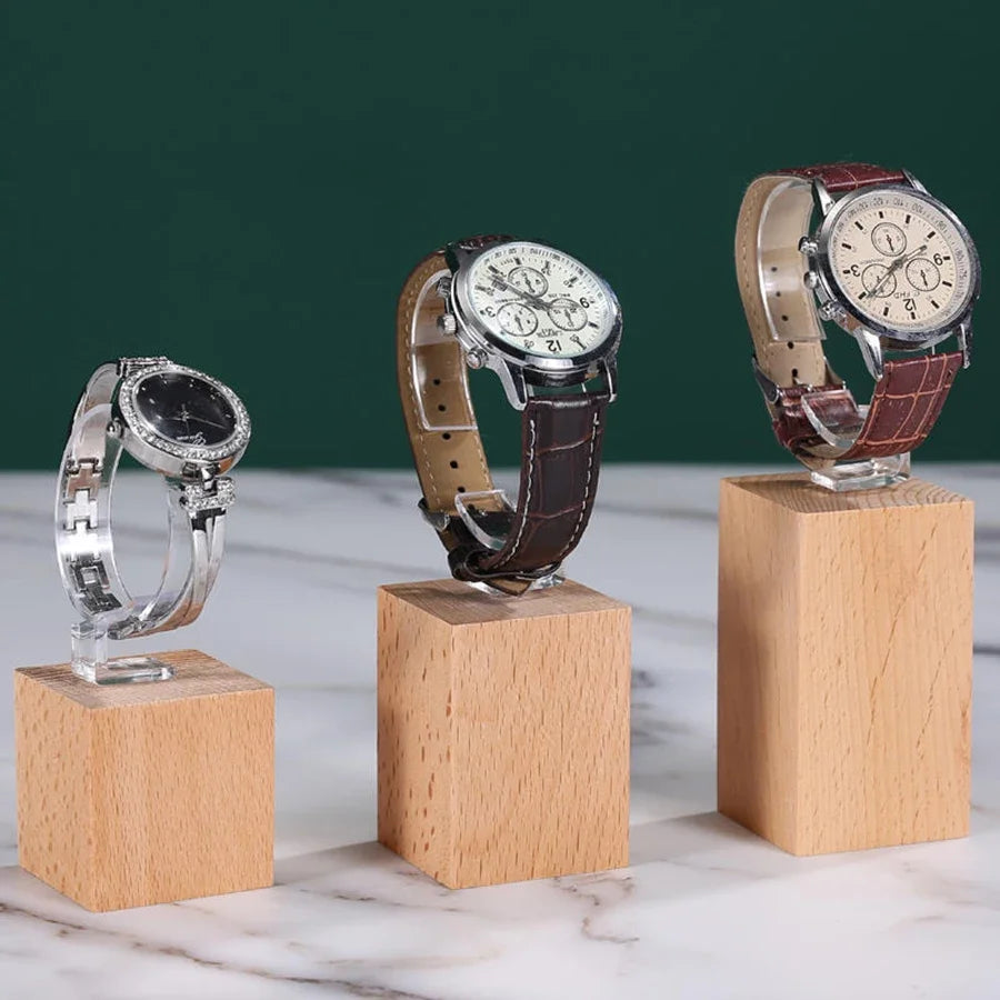Wooden Walnut Watch Display Stand Bangle Holder Watch Organizer for Jewelry Showcase Store Counter C Watches Showing Rack