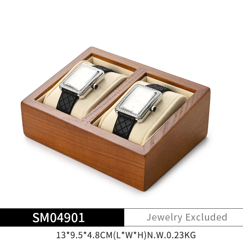 Wooden Watch Stand Storage Box Solid Wood Wrist Watch Holder Display Stand Wooden Watch Display Storage Holder Stand Box