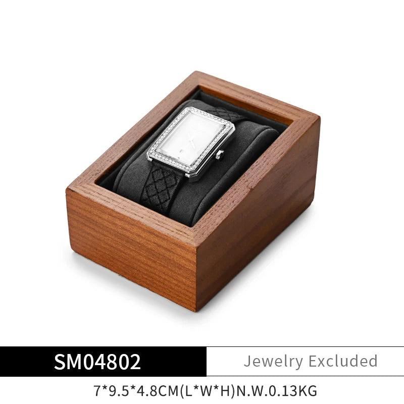 Wooden Watch Stand Storage Box Solid Wood Wrist Watch Holder Display Stand Wooden Watch Display Storage Holder Stand Box