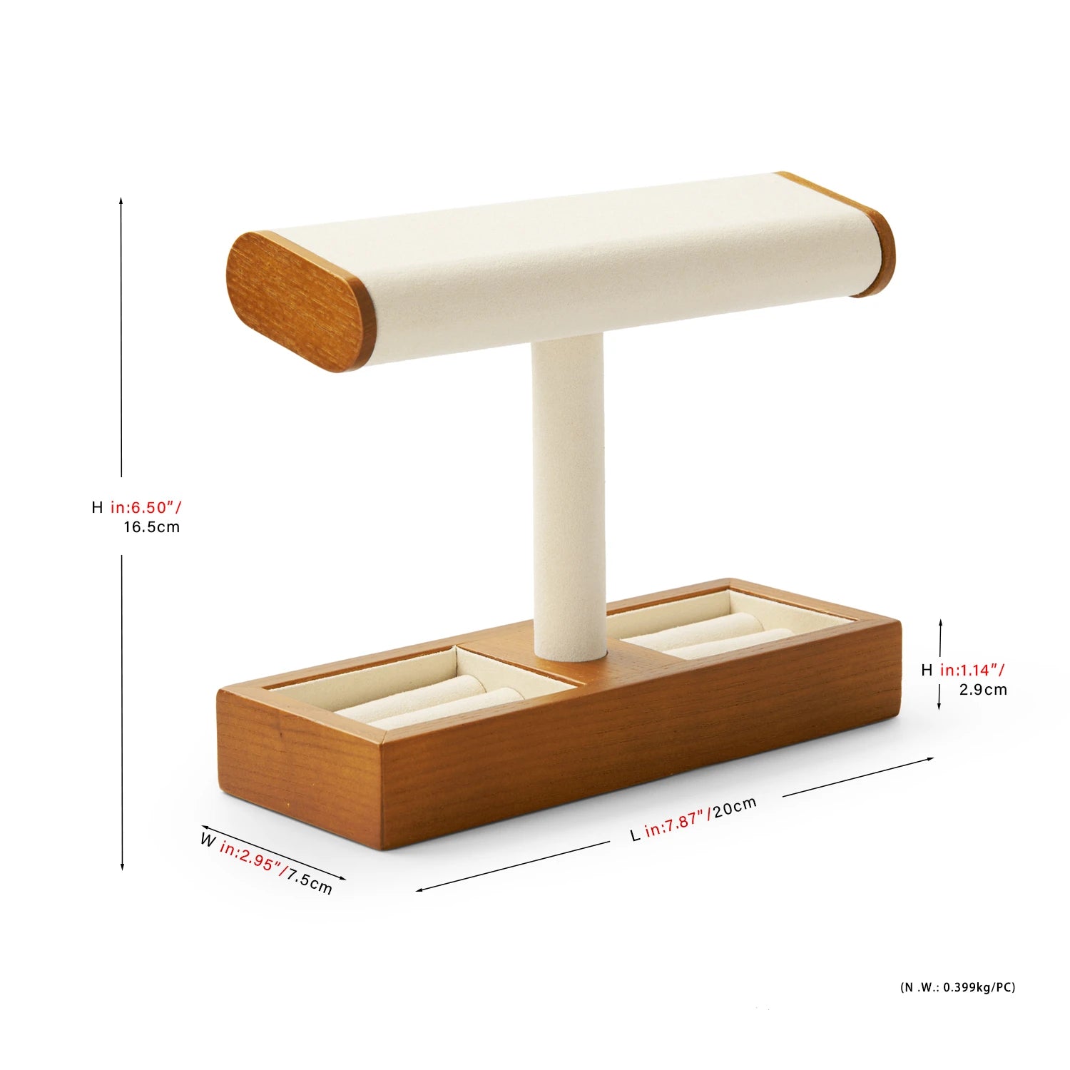 Multi-Style Wooden Watch & Jewelry Display Stand - Premium Wood Storage Velvet Pad, Organizer for Watches, Bracelets Rings
