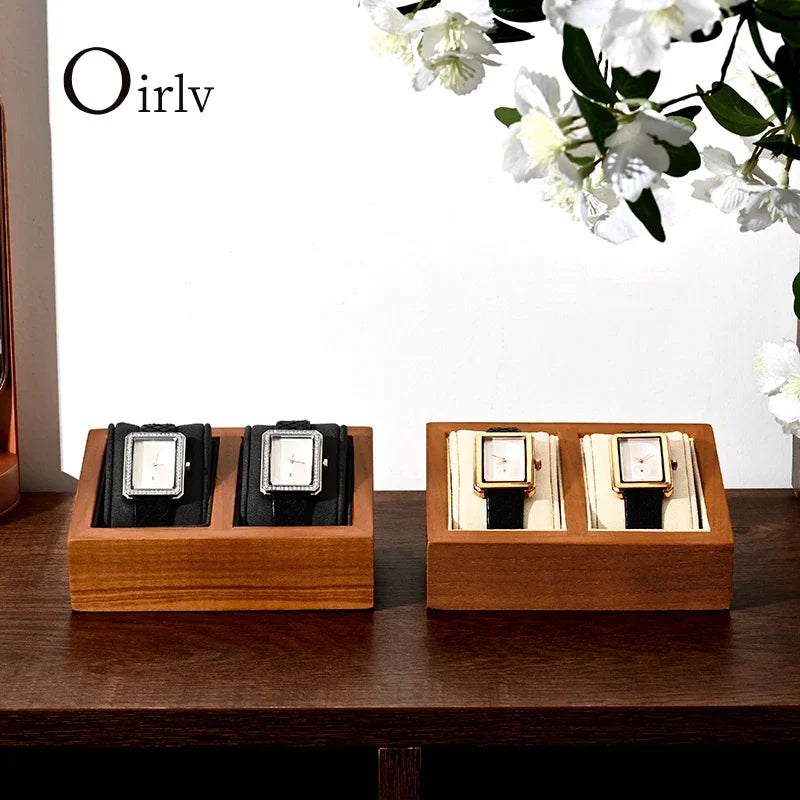 Wooden Watch Stand Storage Box Solid Wood Wrist Watch Holder Display Stand Wooden Watch Display Storage Holder Stand Box