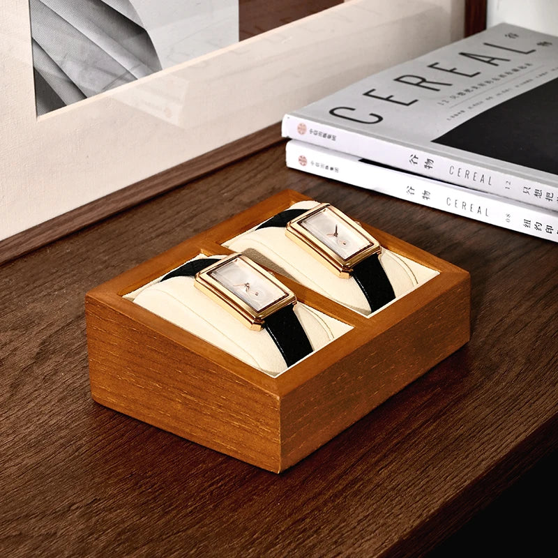 Wooden Watch Stand Storage Box Solid Wood Wrist Watch Holder Display Stand Wooden Watch Display Storage Holder Stand Box