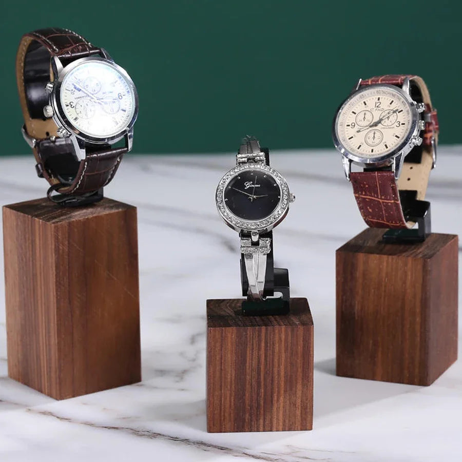 Wooden Walnut Watch Display Stand Bangle Holder Watch Organizer for Jewelry Showcase Store Counter C Watches Showing Rack