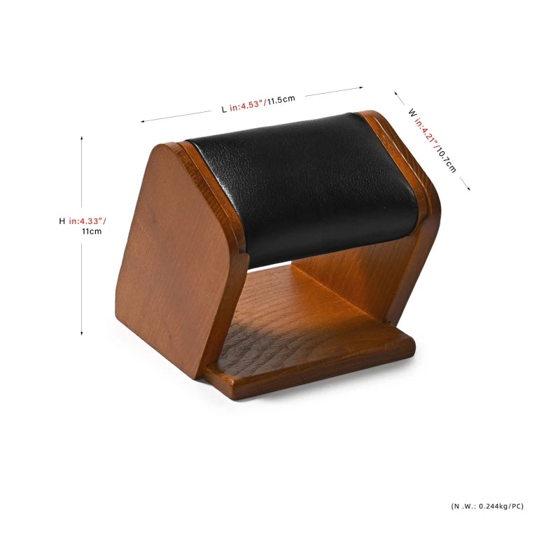 Multi-Style Wooden Watch & Jewelry Display Stand - Premium Wood Storage Velvet Pad, Organizer for Watches, Bracelets Rings