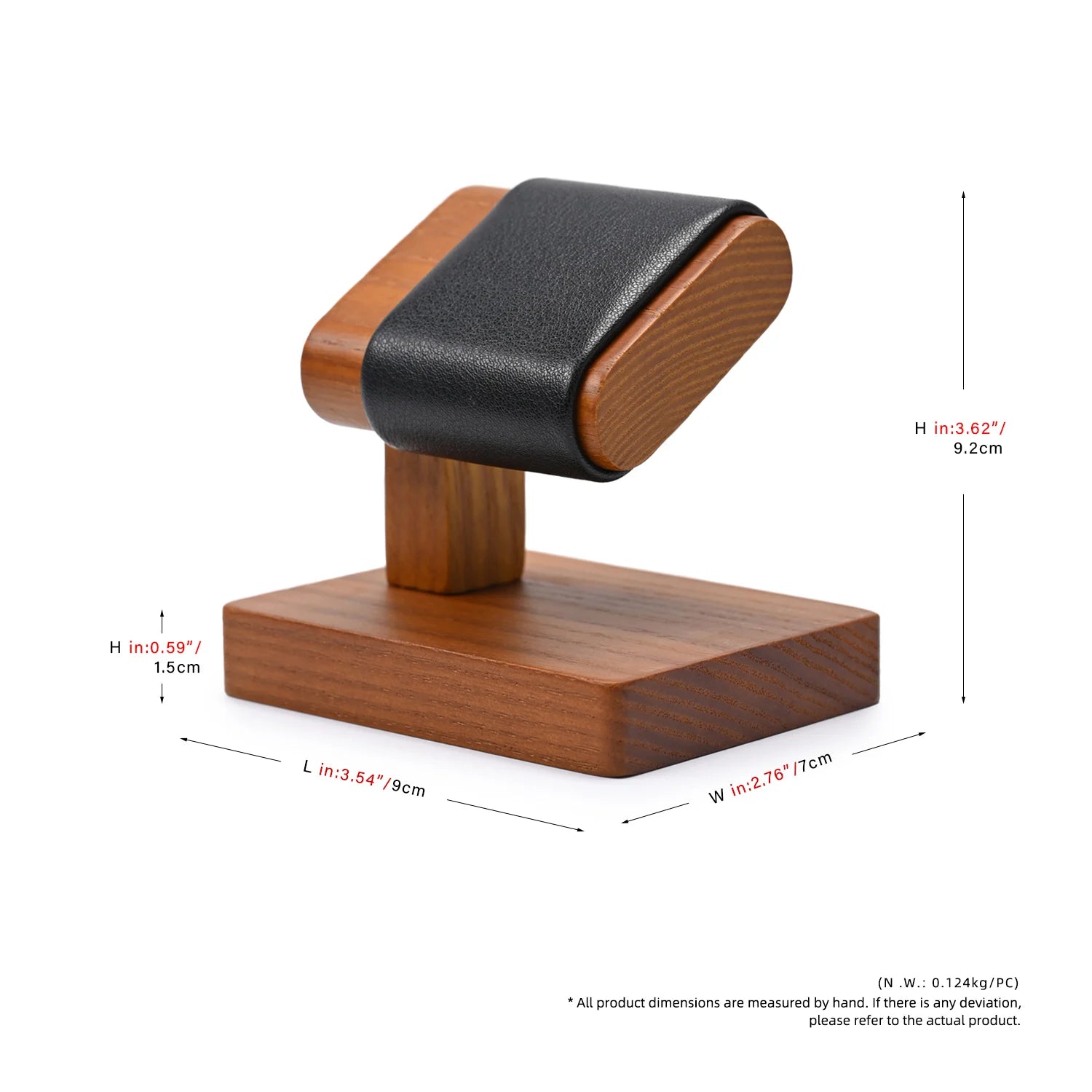 Multi-Style Wooden Watch & Jewelry Display Stand - Premium Wood Storage Velvet Pad, Organizer for Watches, Bracelets Rings