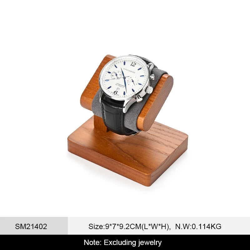 Solid Wood Watches Display Stands Base Watch Necklace Bracelet Organizer Rack Bangle Scrunchie Headband Showcase Stands